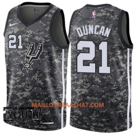 Maillot NBA San Antonio Spurs Tim Duncan 21 Nike City Edition Noir Swingman - Enfant